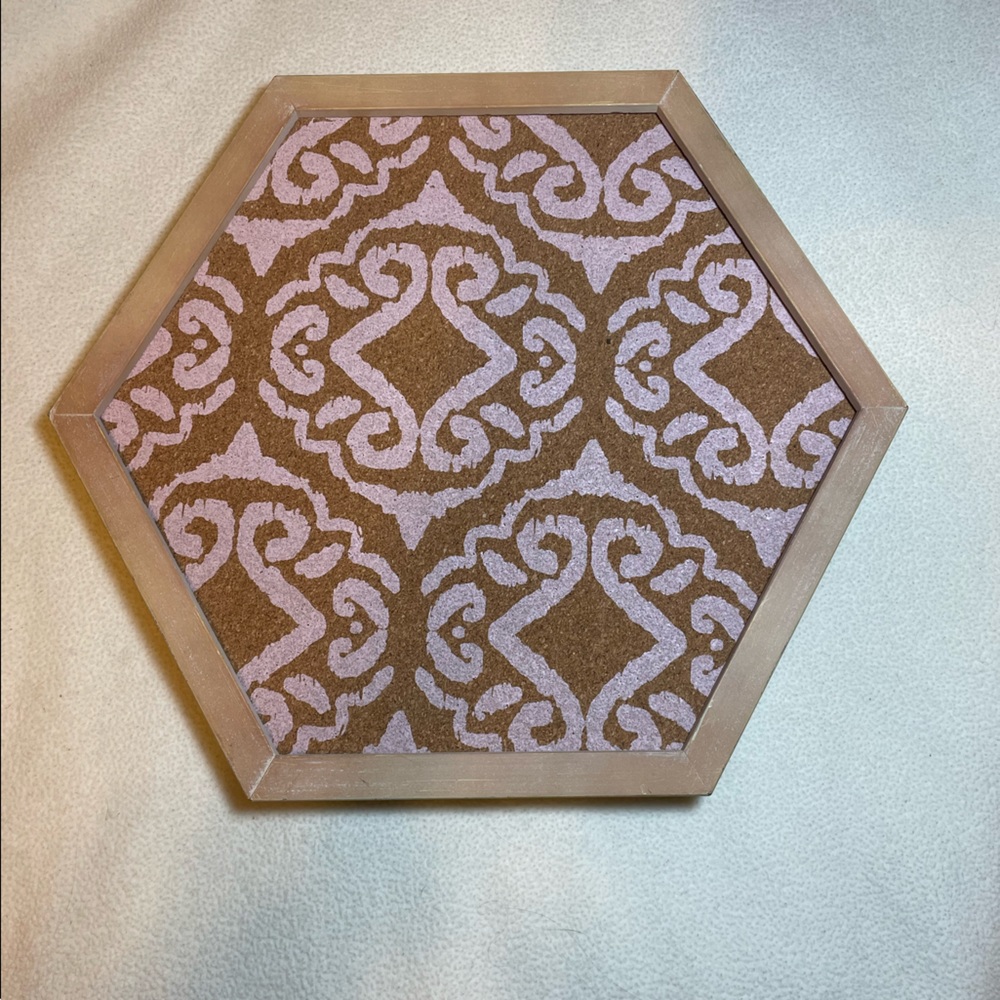 Hexagon shaped cork board from Hobby Lobby